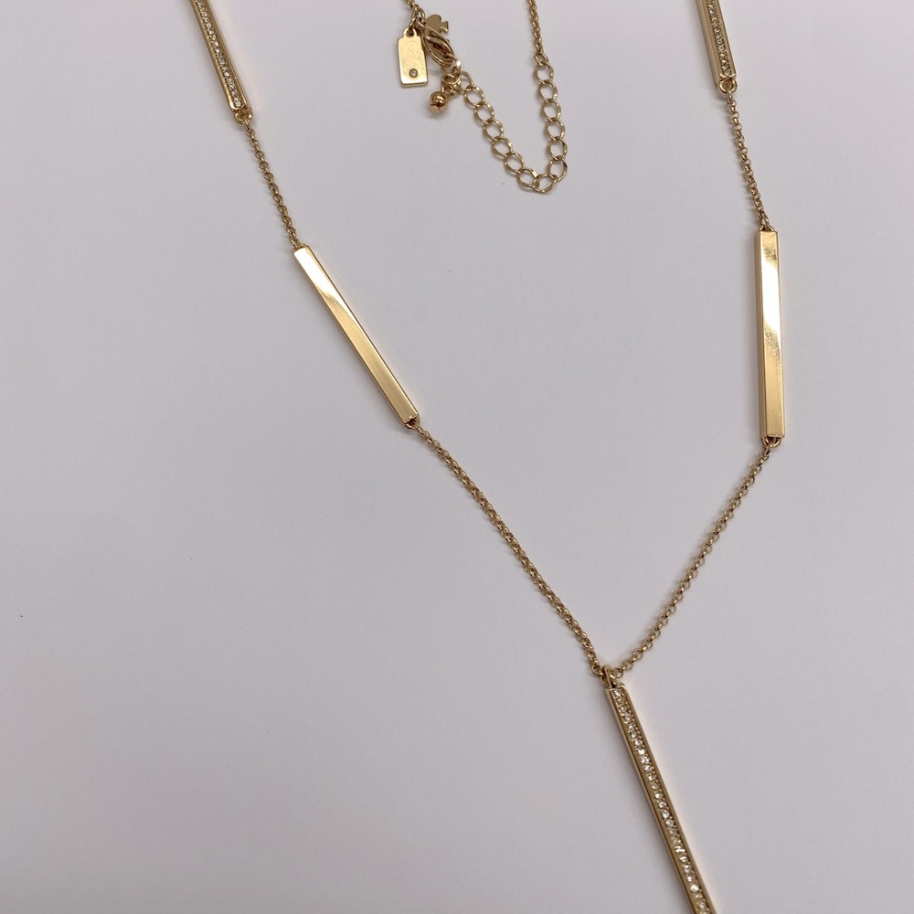 Kate Spade golden necklace with cristals